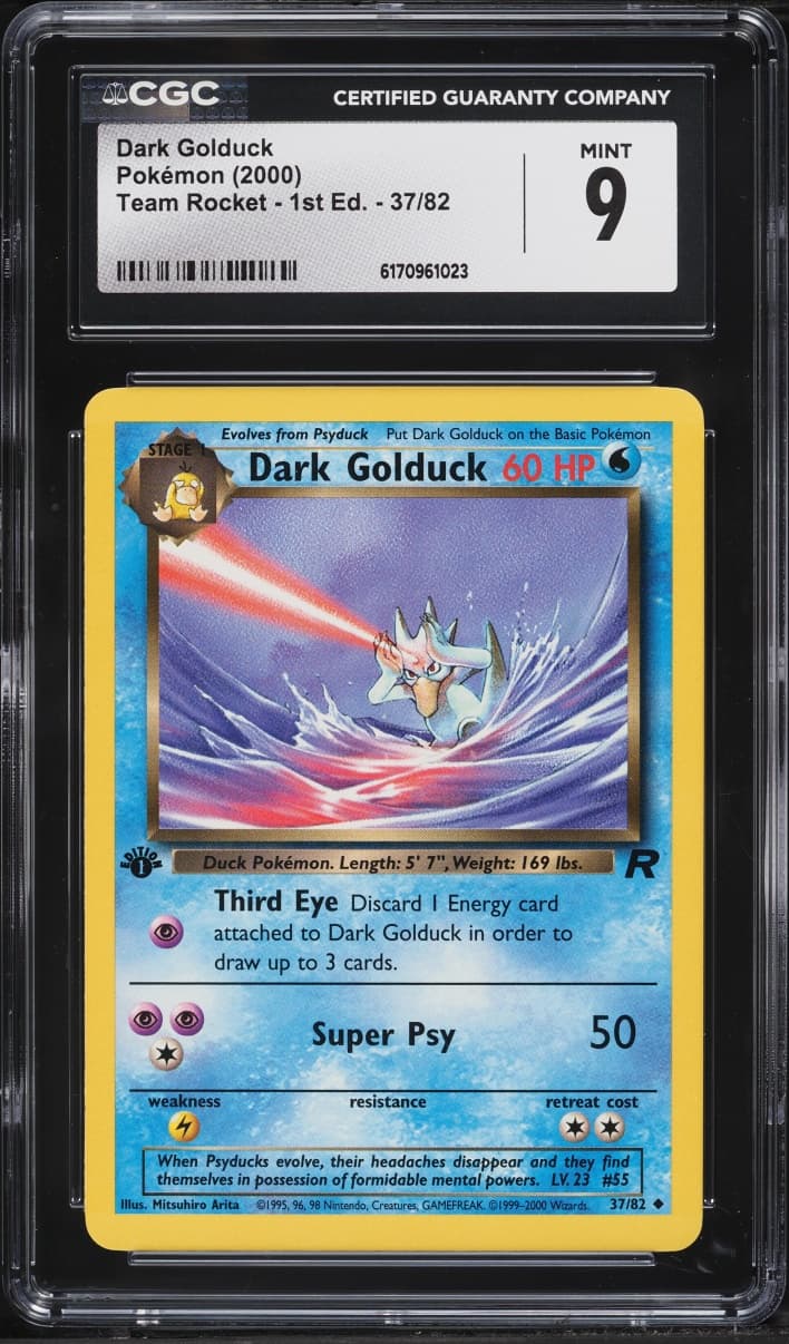Pokemon Team Rocket 1st Edition Dark Golduck #37