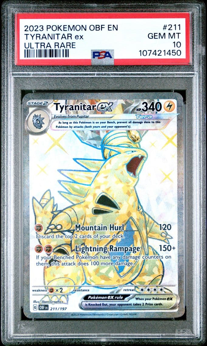 2023 #211 Tyranitar EX PSA 10 Ob