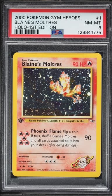 Gym Heroes 1st Edition Holo Blaine's Moltres NM-MT