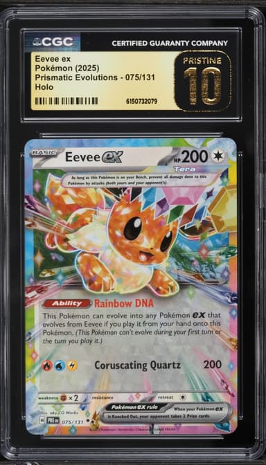 Pokemon Scarlet & Violet Prismatic Evolutions Holo Eevee ex #75