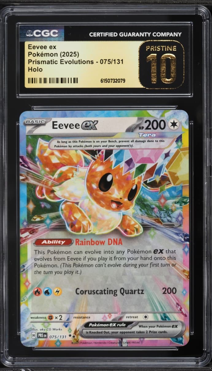 Pokemon Scarlet & Violet Prismatic Evolutions Holo Eevee ex #75