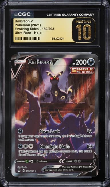 Pokemon Sword & Shield Evolving Skies Full Art Umbreon V #189