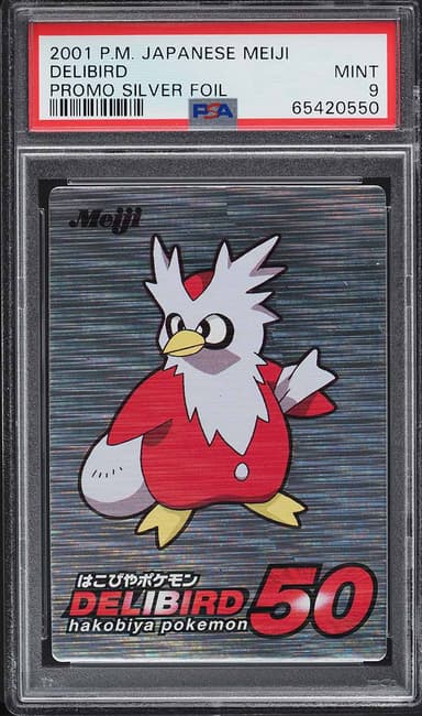 Pokemon Japanese Meiji Promo Silver Foil Delibird