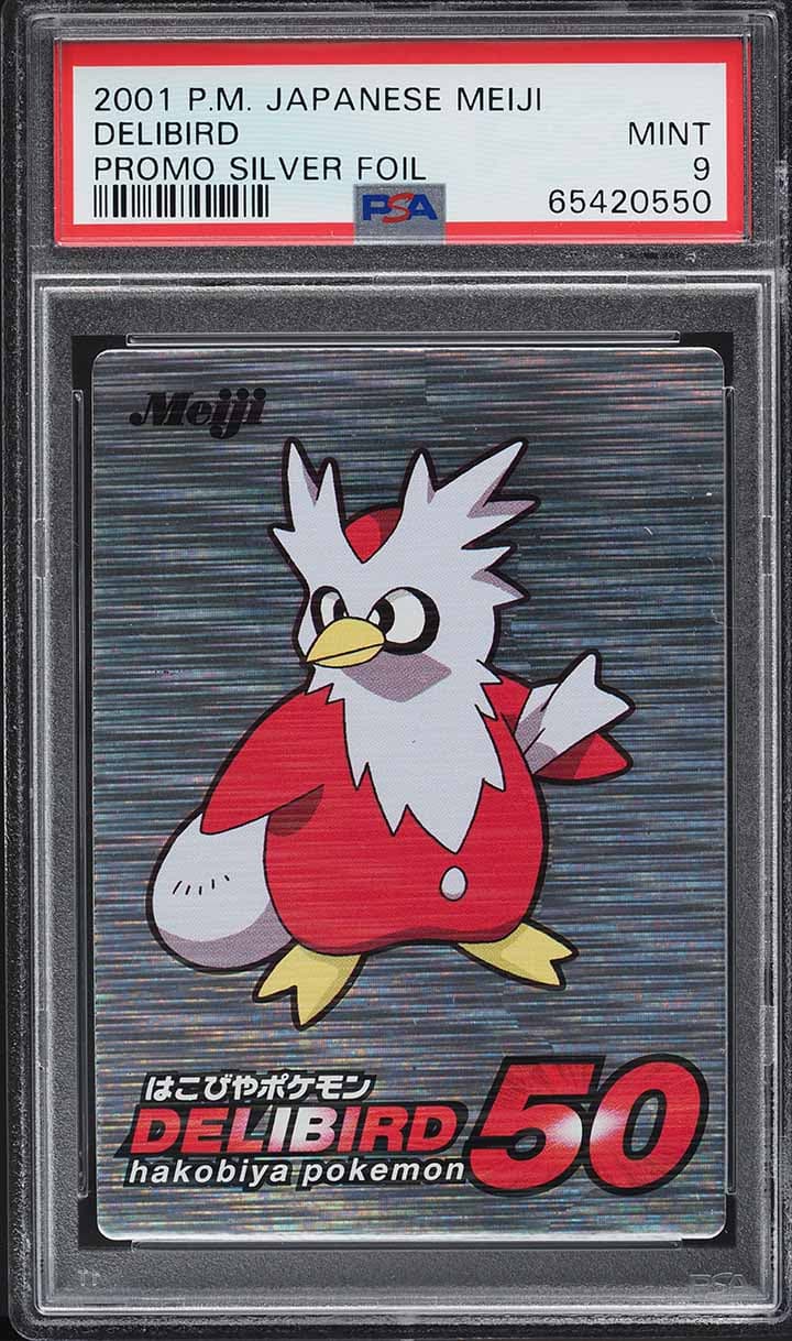 Pokemon Japanese Meiji Promo Silver Foil Delibird