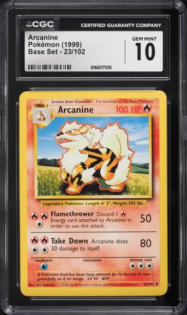 Pokemon Base Set Arcanine #23