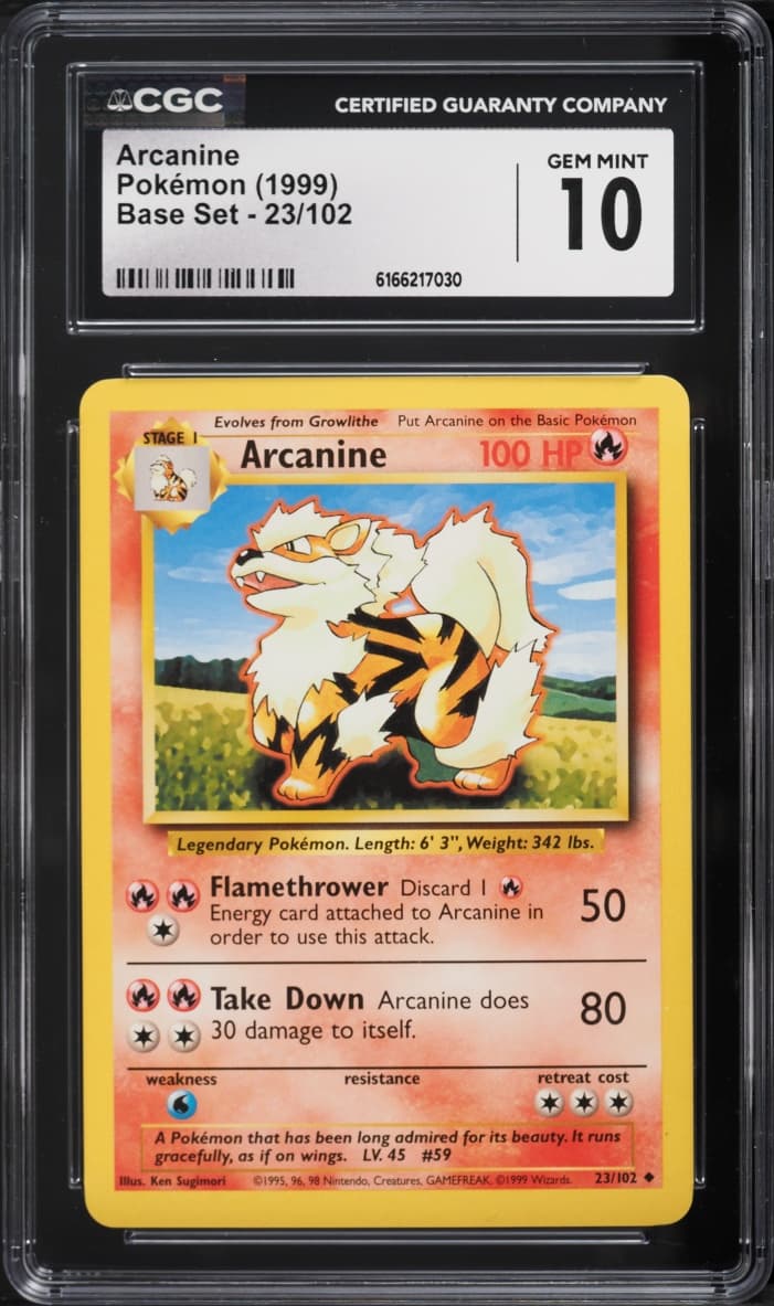 Pokemon Base Set Arcanine #23