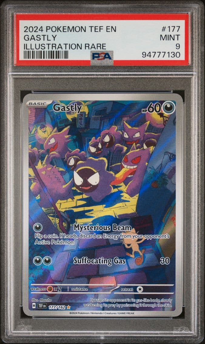 2024 #177 Gastly PSA 9 Tef EN-Te