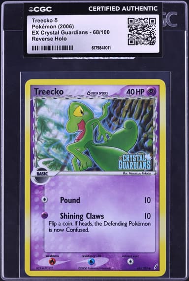 Pokemon EX Crystal Guardians Reverse Holo Treecko #68