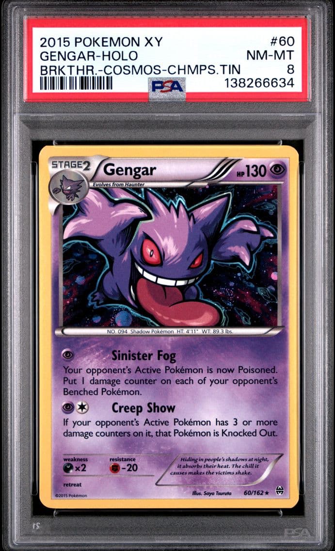 2015 #60 Gengar-Holo PSA 8 XY Br