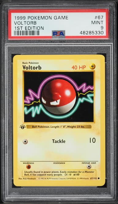 Pokemon Base Set Shadowless 1st Edition Voltorb #67