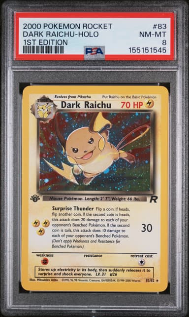 Dark Raichu-Holo 1st Edition