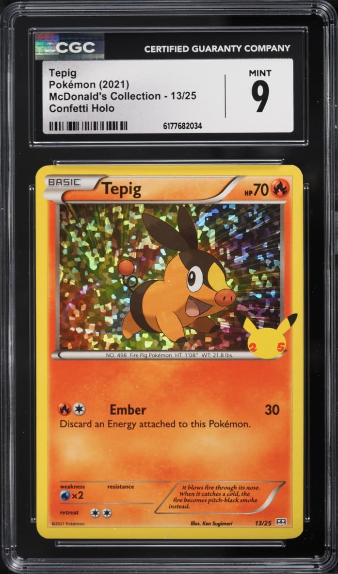Pokemon Sword & Shield McDonald's Collection Confetti Holo Tepig #13