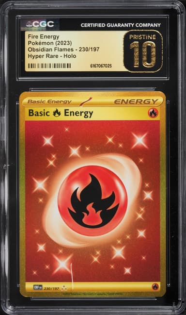 Pokemon Scarlet & Violet Obsidian Flames Gold Rare Basic Fire Energy #230