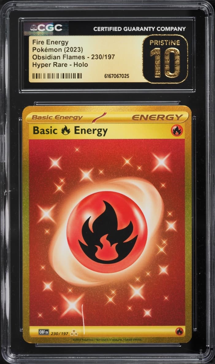 Pokemon Scarlet & Violet Obsidian Flames Gold Rare Basic Fire Energy #230