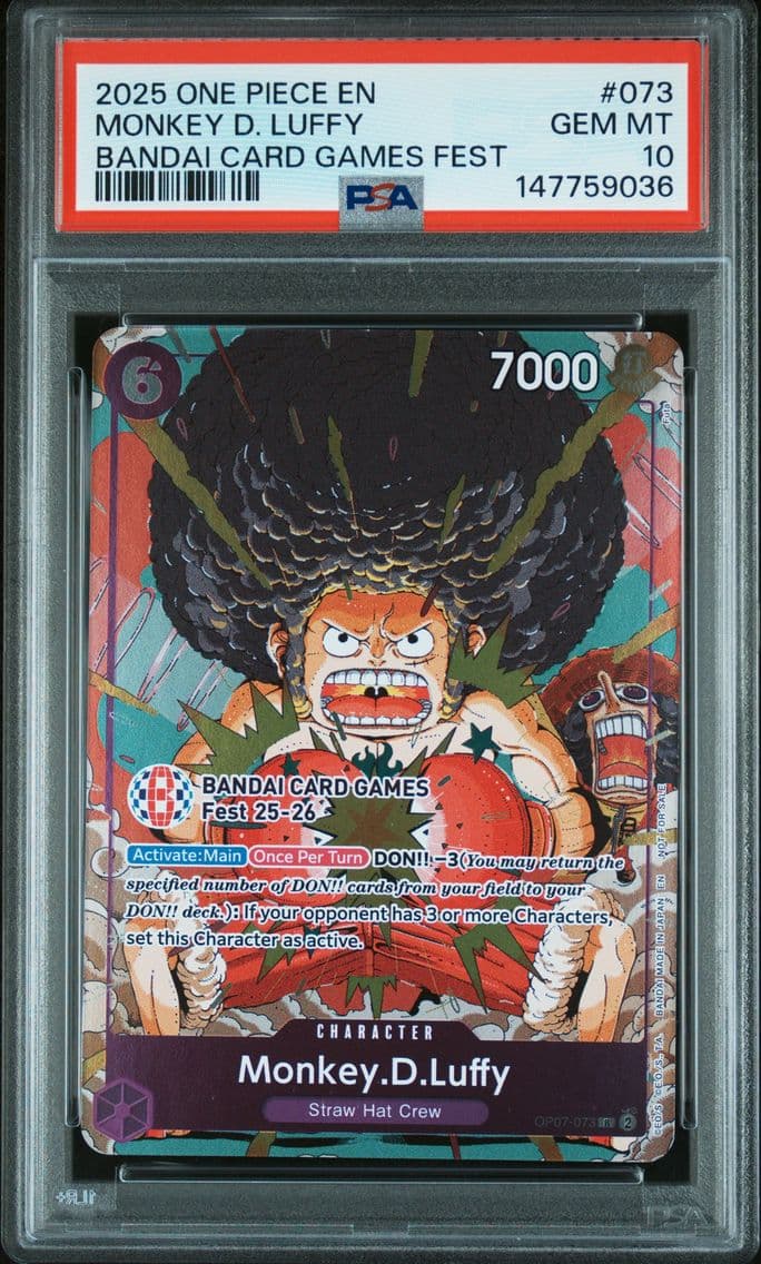 2025 #073 Monkey D. Luffy PSA 10