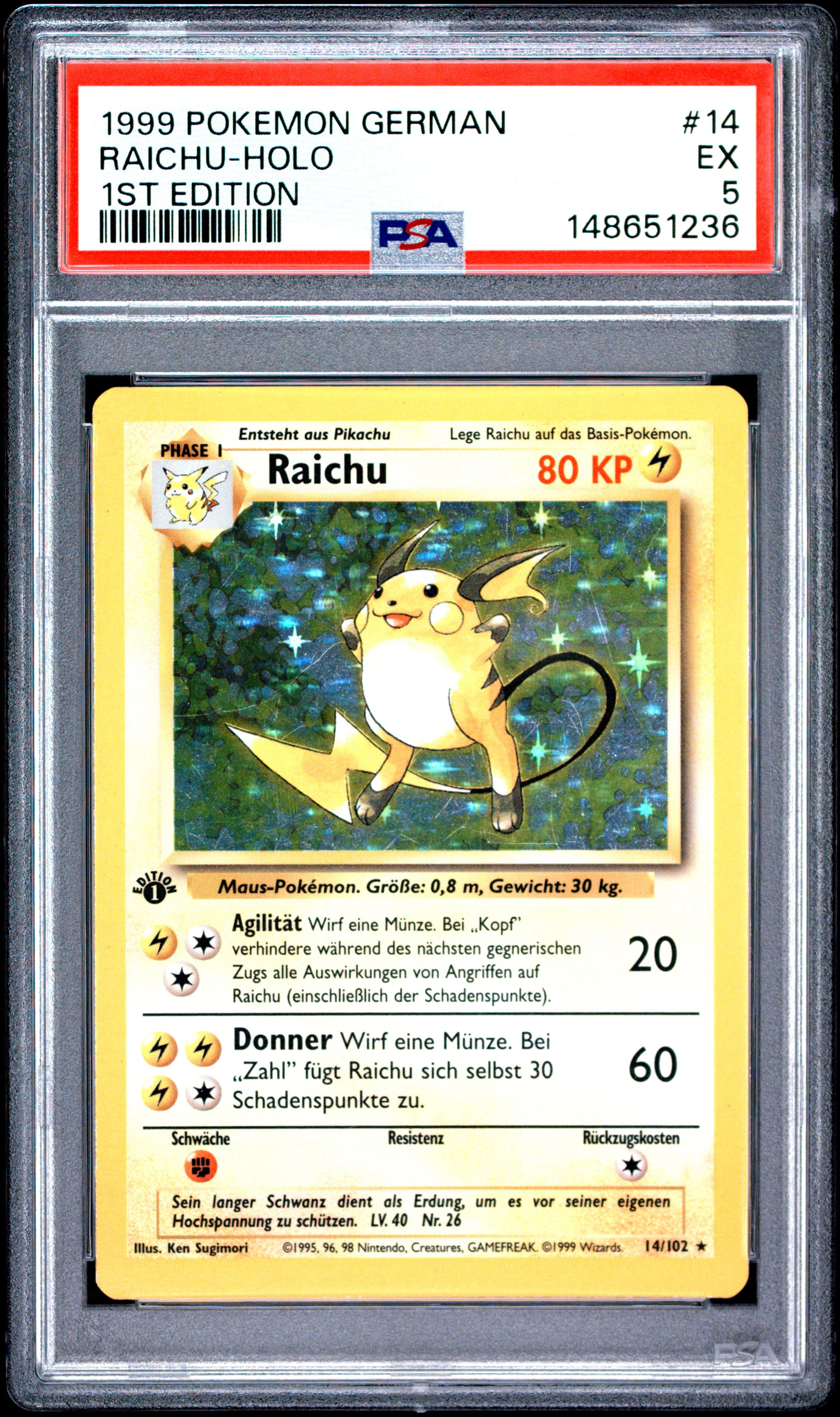 Raichu-Holo 1st Edition