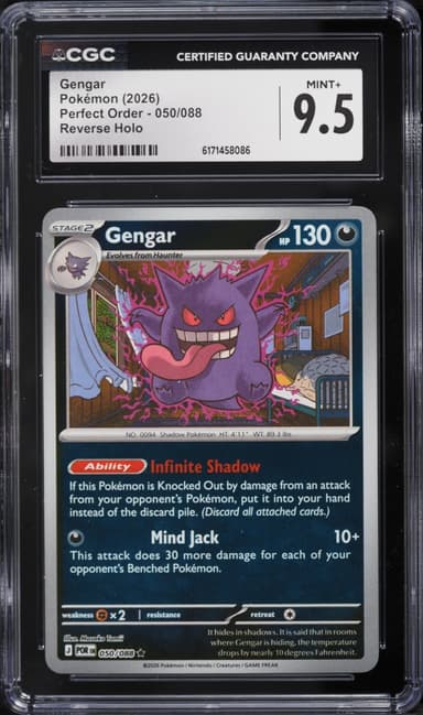 Pokemon Mega Evolution Perfect Order Reverse Holo Gengar #050