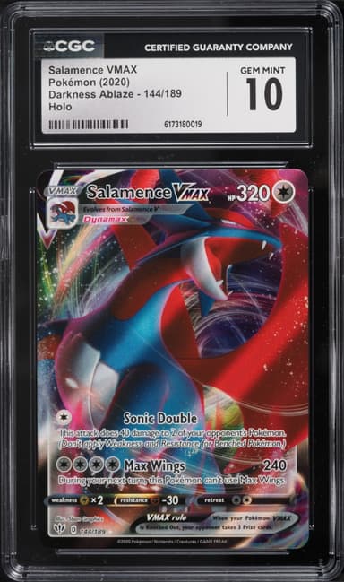 Pokemon Sword & Shield Darkness Ablaze Full Art Salamence VMAX #144