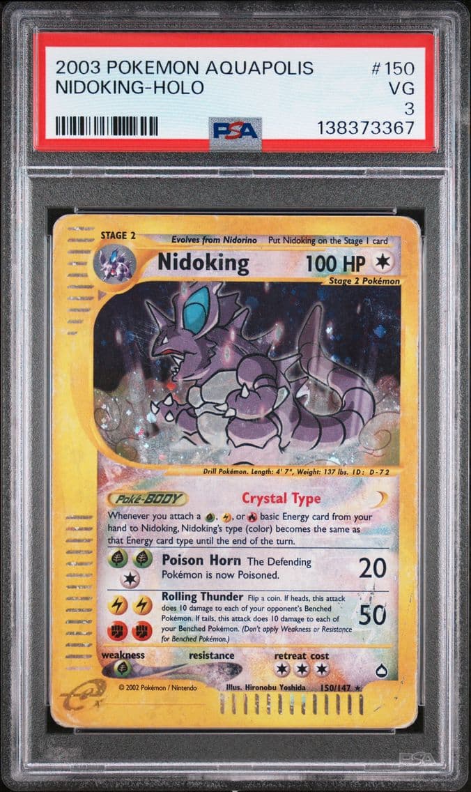 2003 #150 Nidoking-Holo PSA 3 Aq