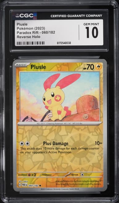 Pokemon Scarlet & Violet Paradox Rift Reverse Holo Plusle #60