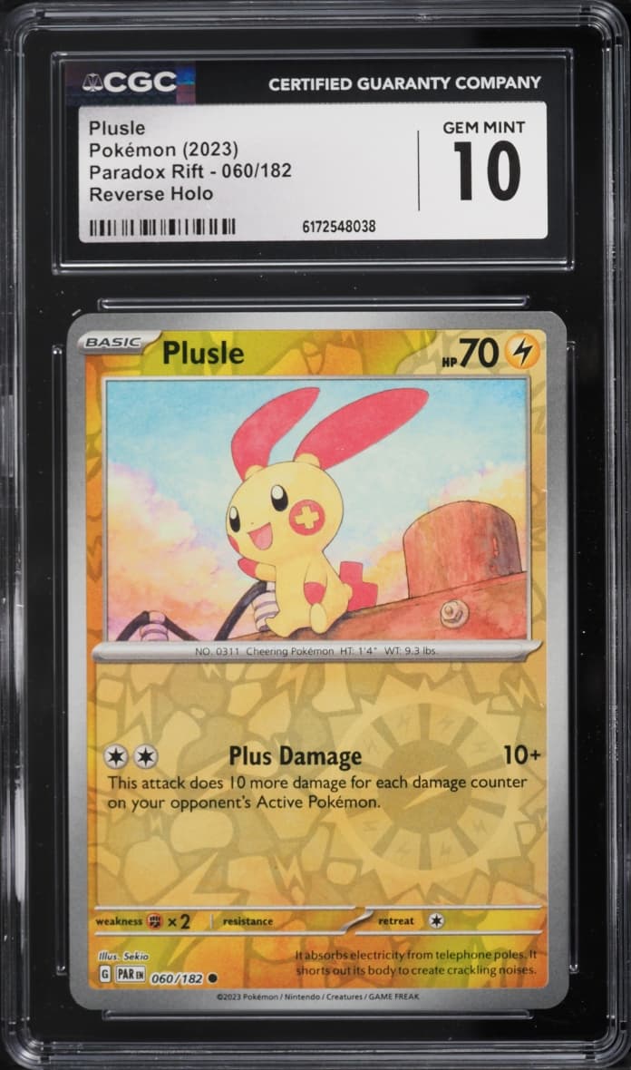 Pokemon Scarlet & Violet Paradox Rift Reverse Holo Plusle #60
