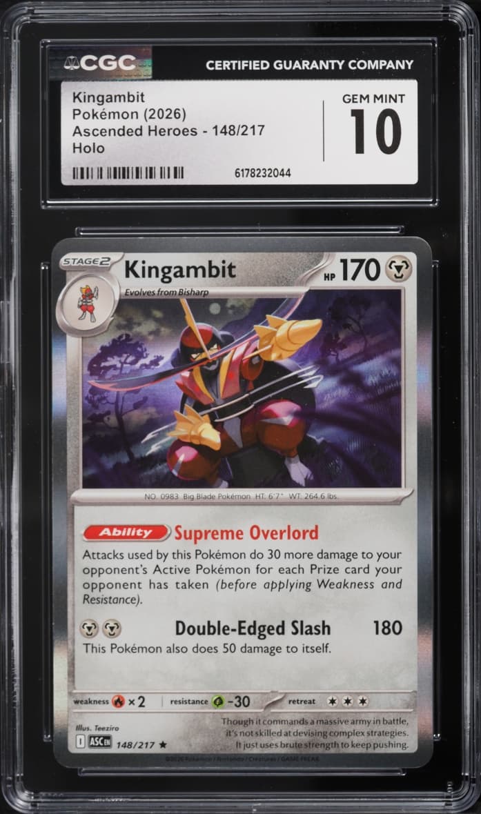 Pokemon Mega Evolution Ascended Heroes Holo Kingambit #148