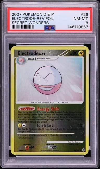 Pokemon Diamond & Pearl Secret Wonders Reverse Holo Electrode #26