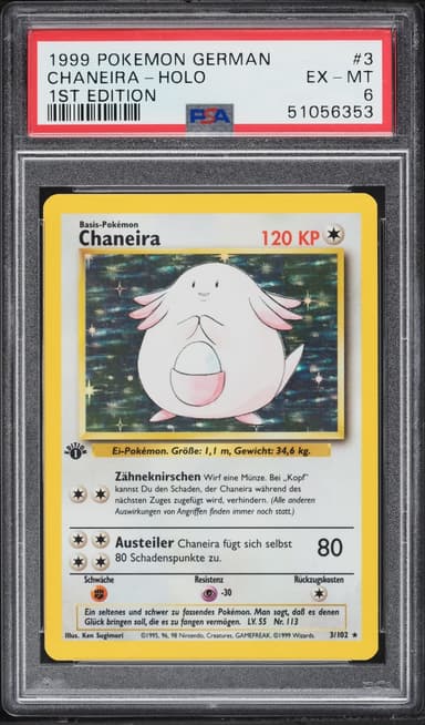 Pokemon German Base Set 1st Edition Holo Chansey #3
