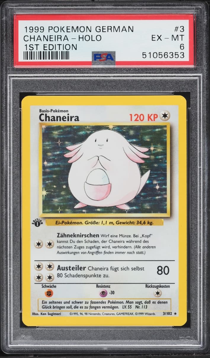 Pokemon German Base Set 1st Edition Holo Chansey #3
