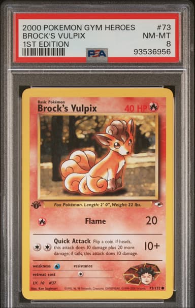 Brock's Vulpix 1st Edition