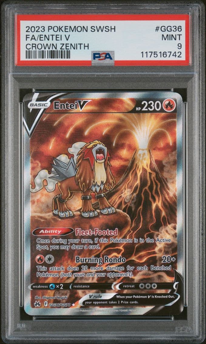 2023 #GG36 Full Art/Entei V PSA 
