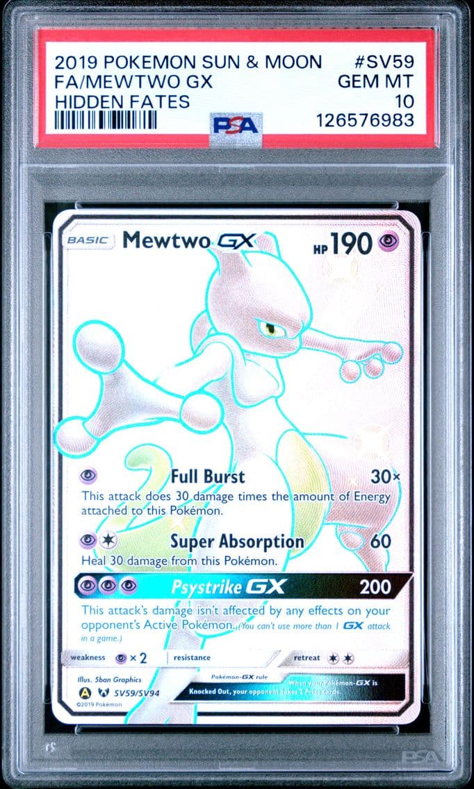 2019 #SV59 Full Art/Mewtwo GX PS