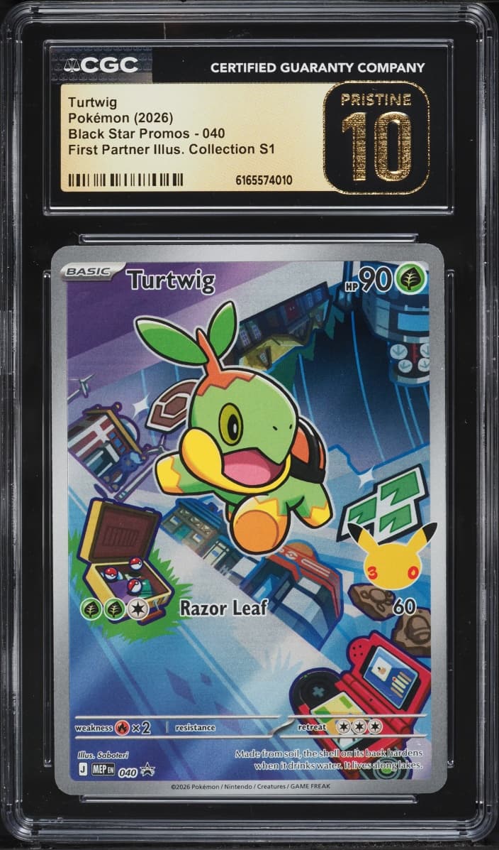 Pokemon Mega Evolution Promo First Partner Illus S1 Full Art Turtwig #40