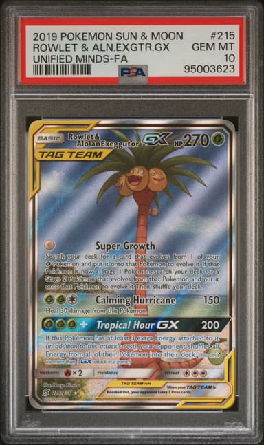 Full Art/Rowlet & Alolan Exeggutor GX
