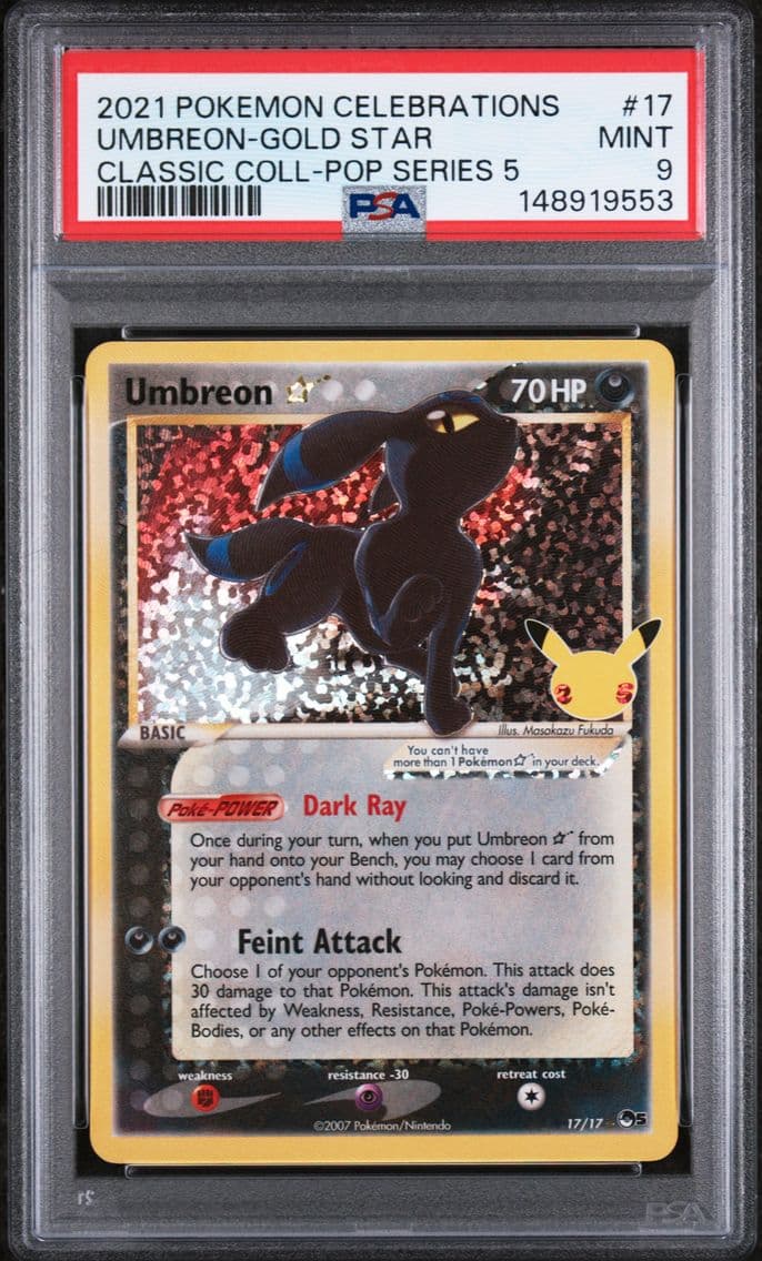 2021 #17 Umbreon-Gold Star PSA 9