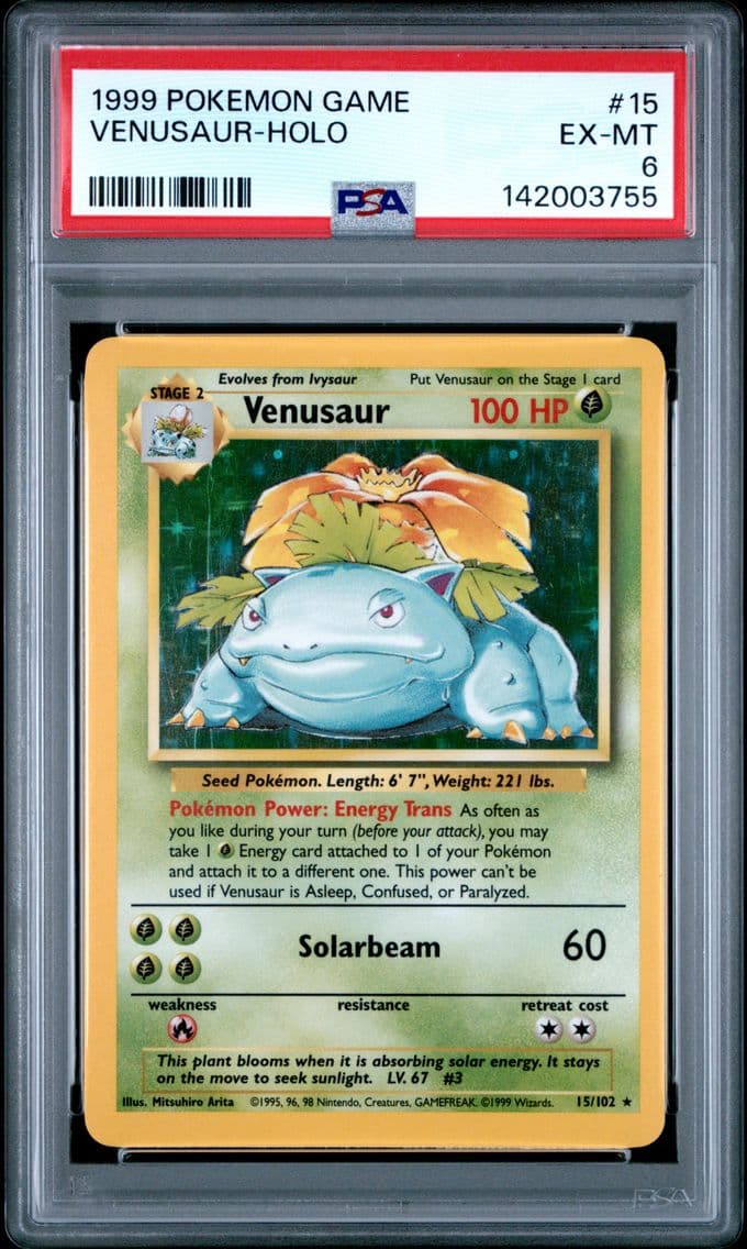 1999 #15 Venusaur-Holo PSA 6 Gam
