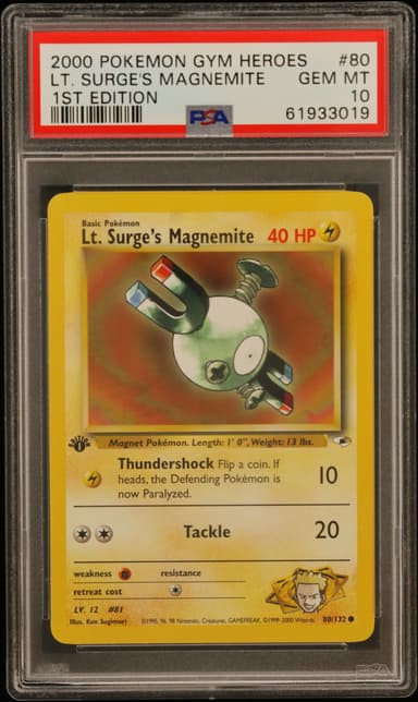 LT. Surge's Magnemite 1st Edition