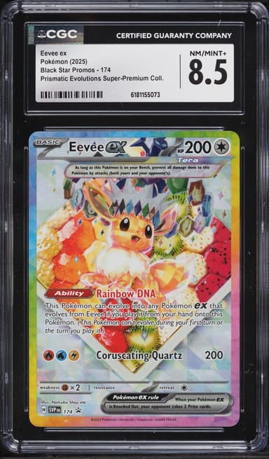 Pokemon Scarlet & Violet Promo Prismatic Evolutions Premium Holo Eevee EX #174