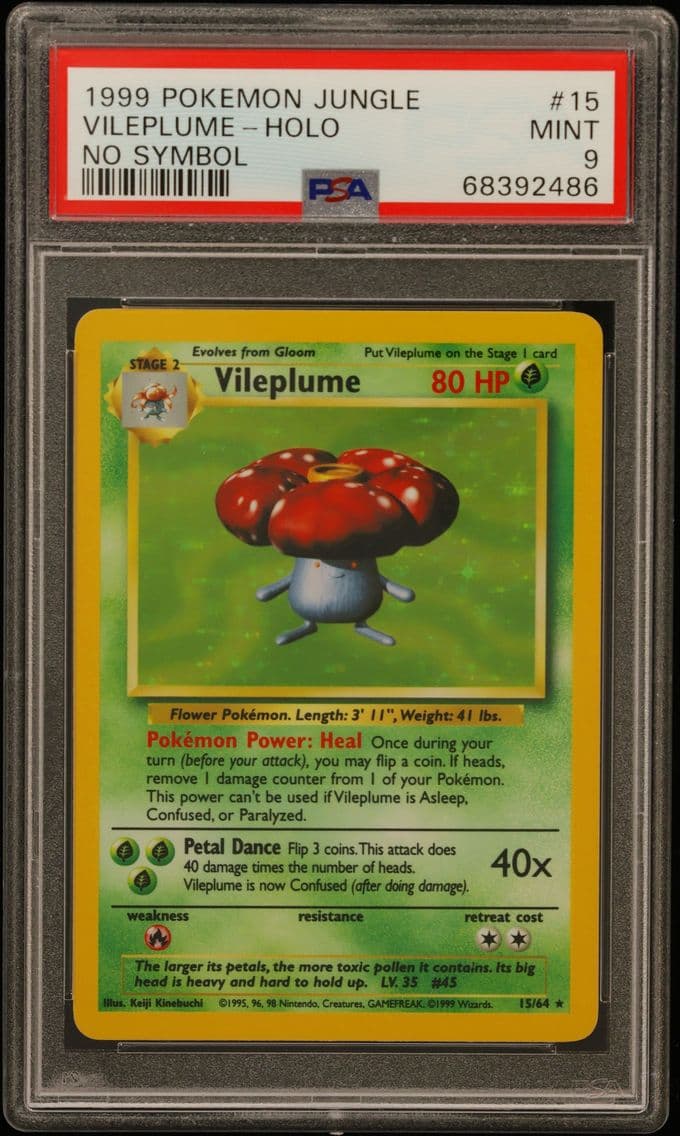 1999 #15 Vileplume-Holo PSA 9 Ju