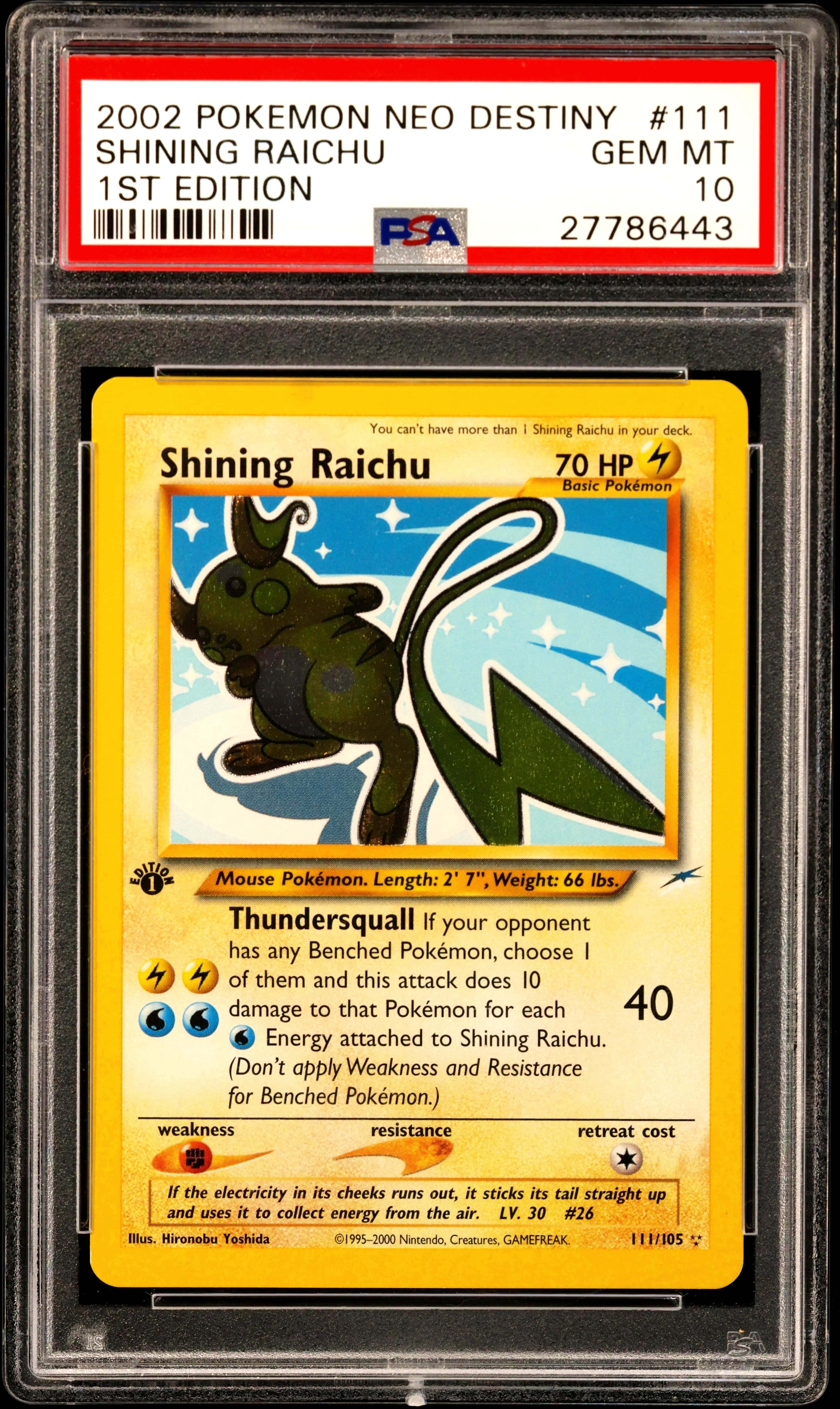 Shining Raichu 1st Edition