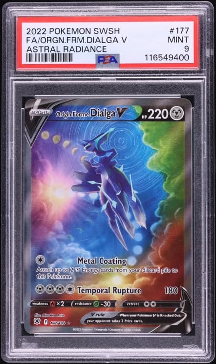 Pokemon Sword & Shield Astral Radiance Alt Art Original Frame Dialga V #177