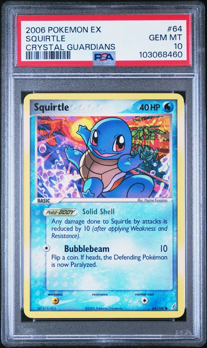 2006 #64 Squirtle PSA 10 EX Crys