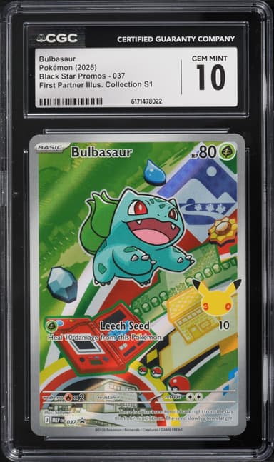 Pokemon Mega Evolution Promo First Partner Illustration S1 Full Art Bulbasaur #37