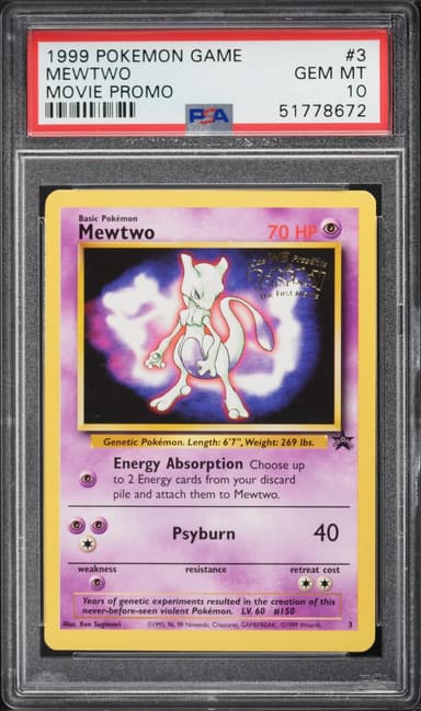 Pokemon Black Star Promo Strikes Back Movie Mewtwo #3