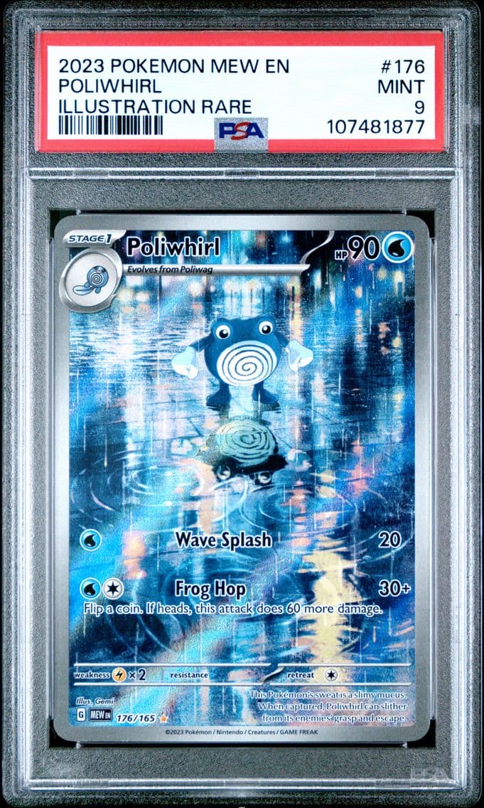 2023 #176 Poliwhirl PSA 9 Mew EN