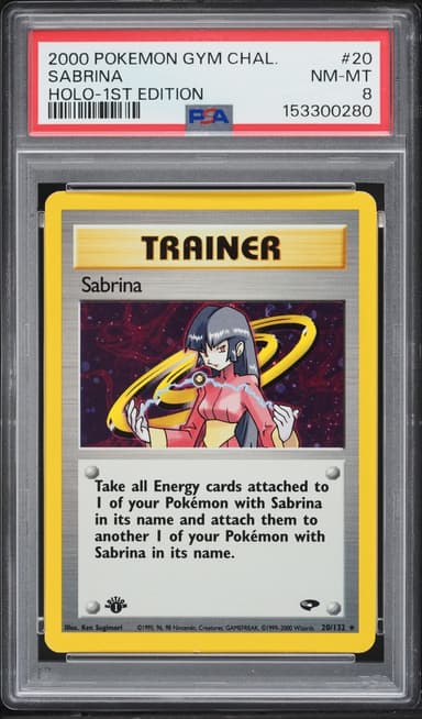 Pokemon Gym Challenge 1st Edition Holo Sabrina #20
