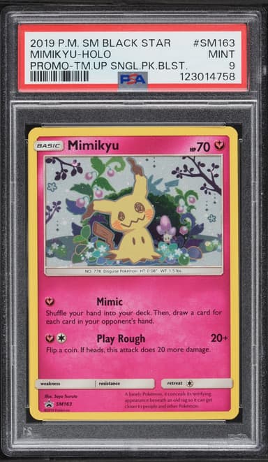 Pokemon Sun & Moon Black Star Promo Team Up Holo Mimikyu #SM163