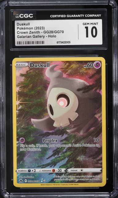 Pokemon Sword & Shield Crown Zenith Galarian Gallery Full Art Duskull #GG28