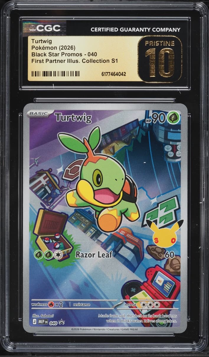 Pokemon Mega Promo First Partner Illustration Full Art Turtwig #40