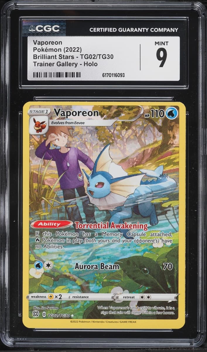 Pokemon Sword & Shield Brilliant Stars CHR Vaporeon #TG02